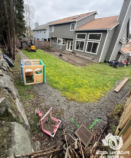 Multi - Tiered Deck, Stamped Patio & Sod Renovation in Bothell 
